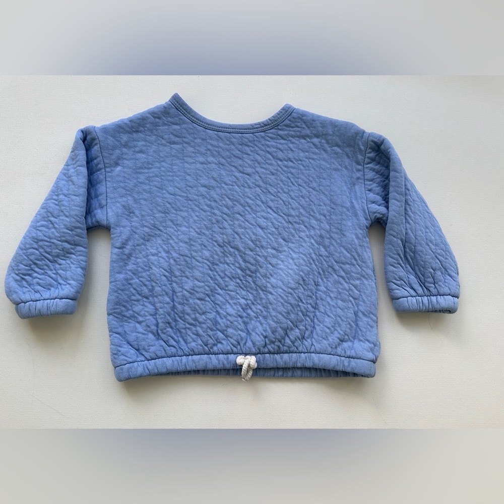 Zara Quilted Light Blue Kids Sweatshirt